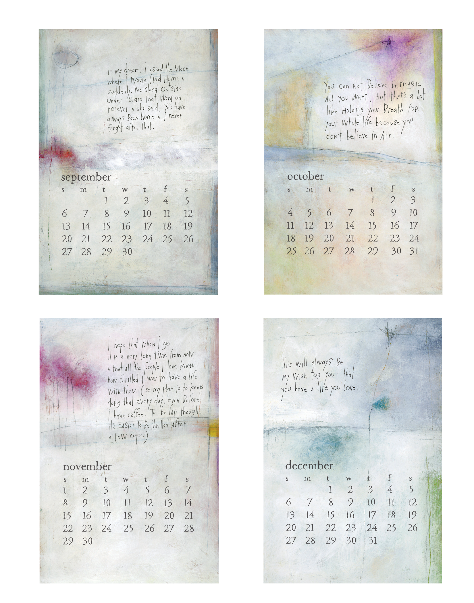 2026 bird & brush desk calendar