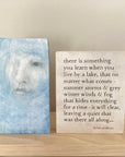 woman in cerulean hue