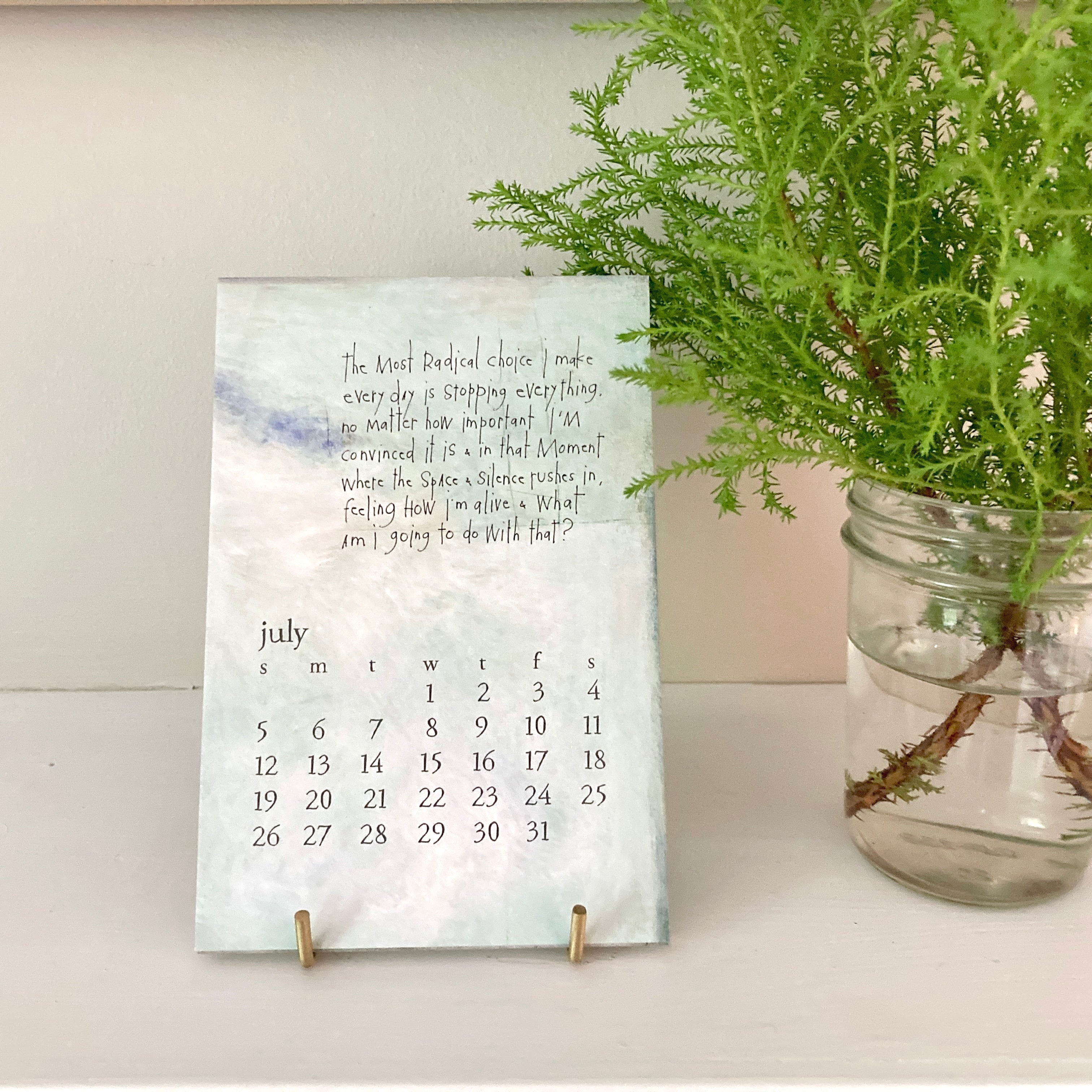 2026 bird & brush desk calendar