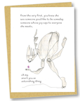 greeting card: astonishing thing