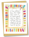 greeting card: even if