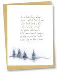 greeting card: fresh snow