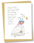 greeting card: leap of faith