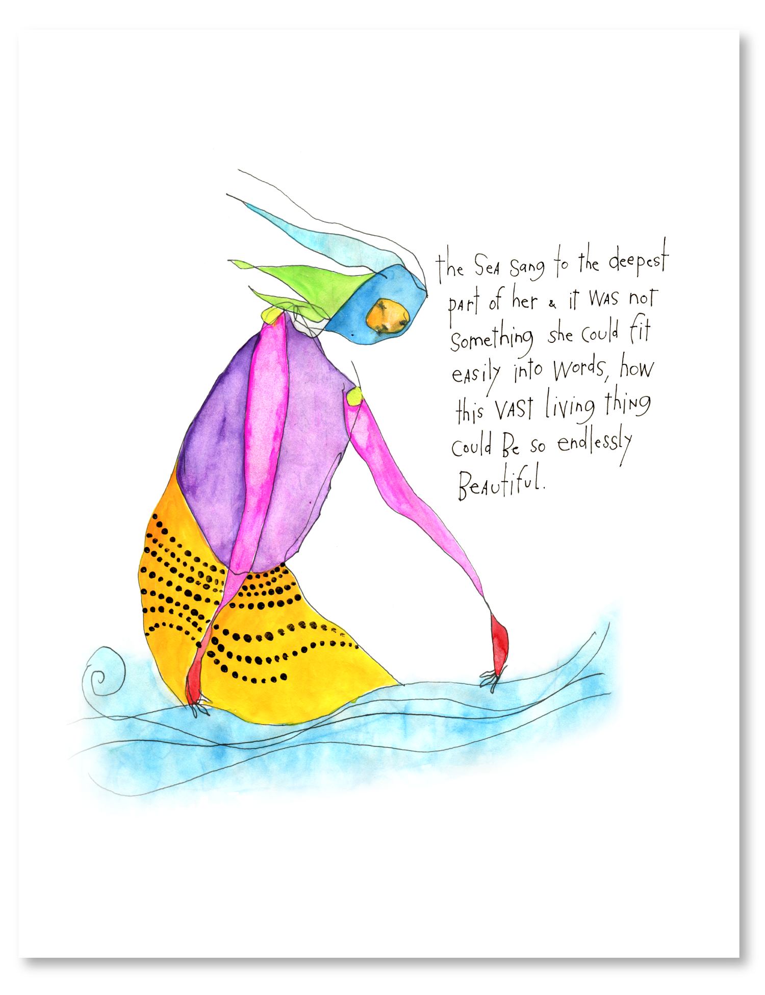 endlessly beautiful art print – flying edna