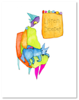 quiet invitation (dog) art print