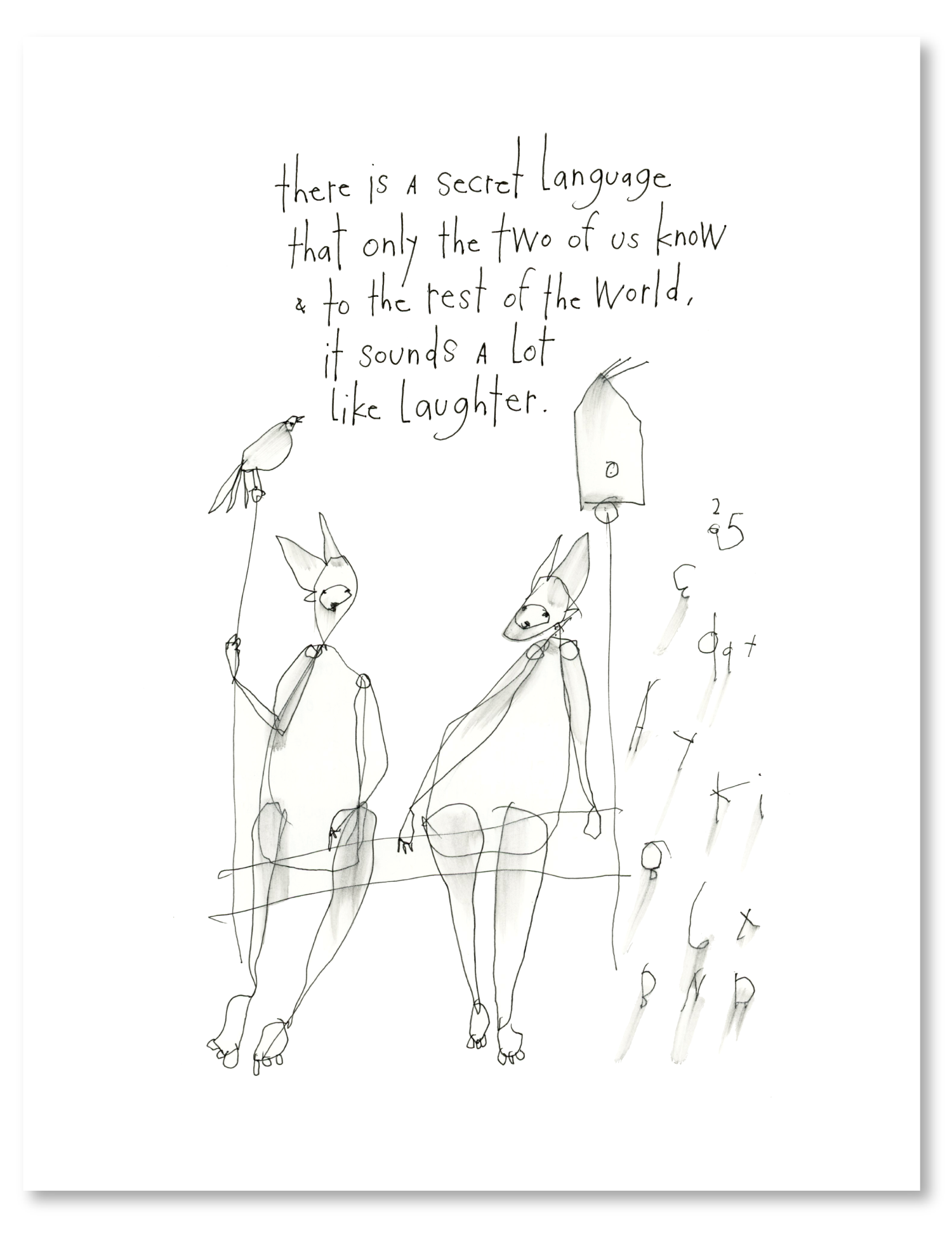 secret language art print