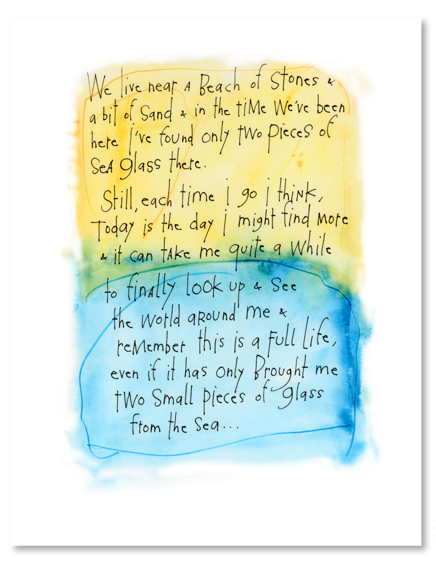 sea glass art print