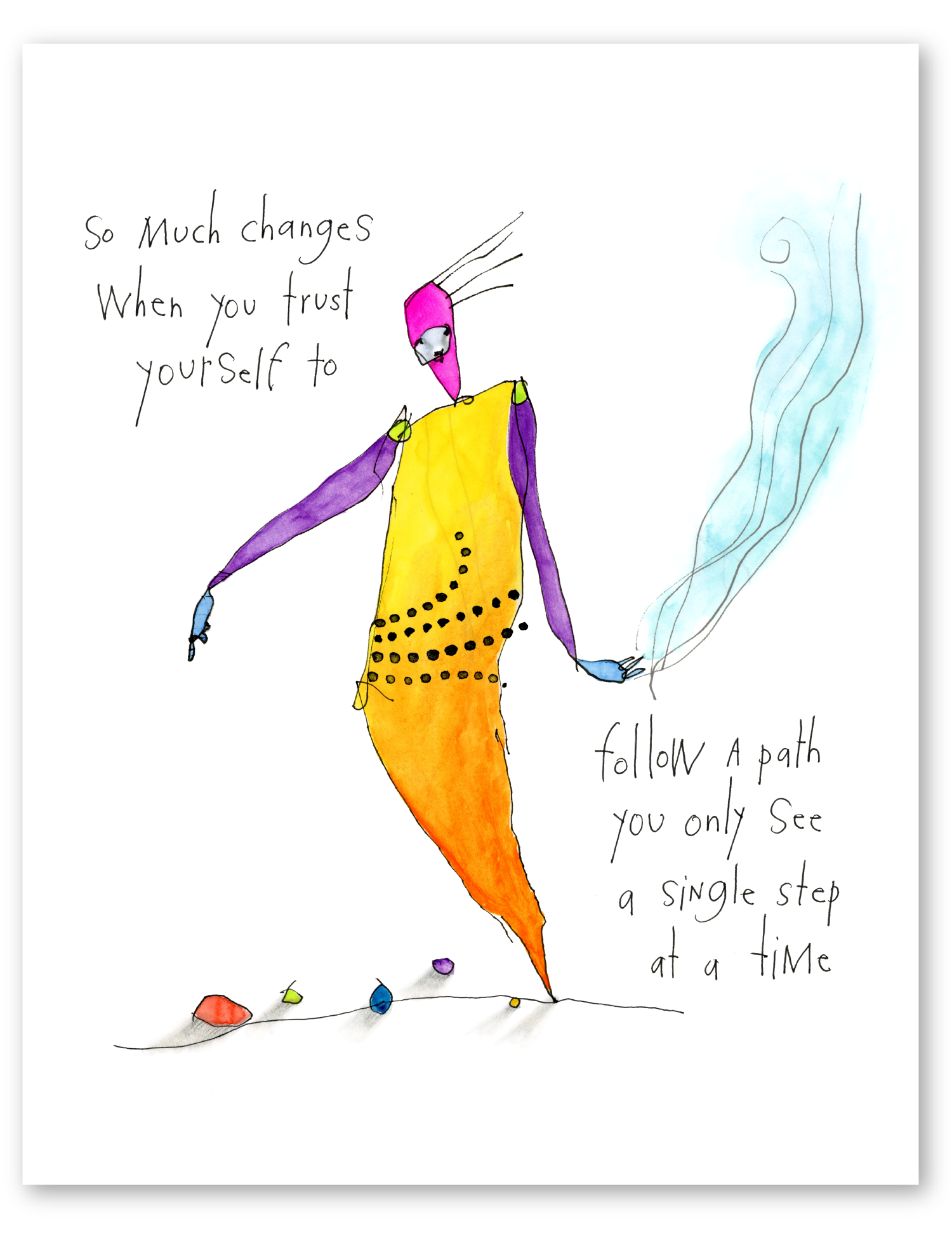 single step art print