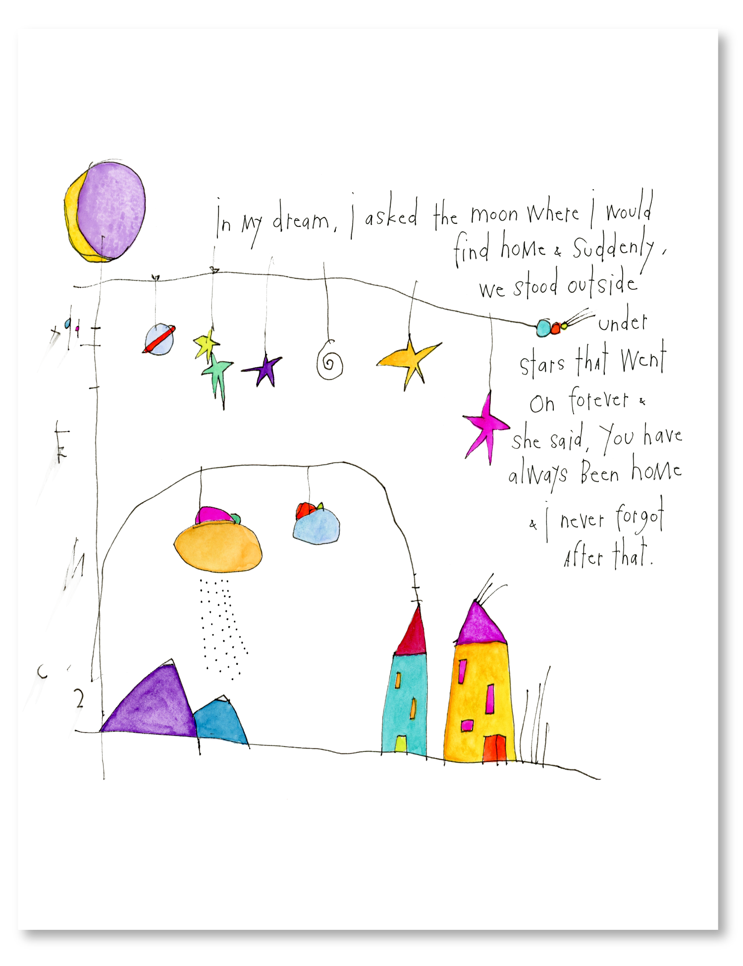 under stars art print