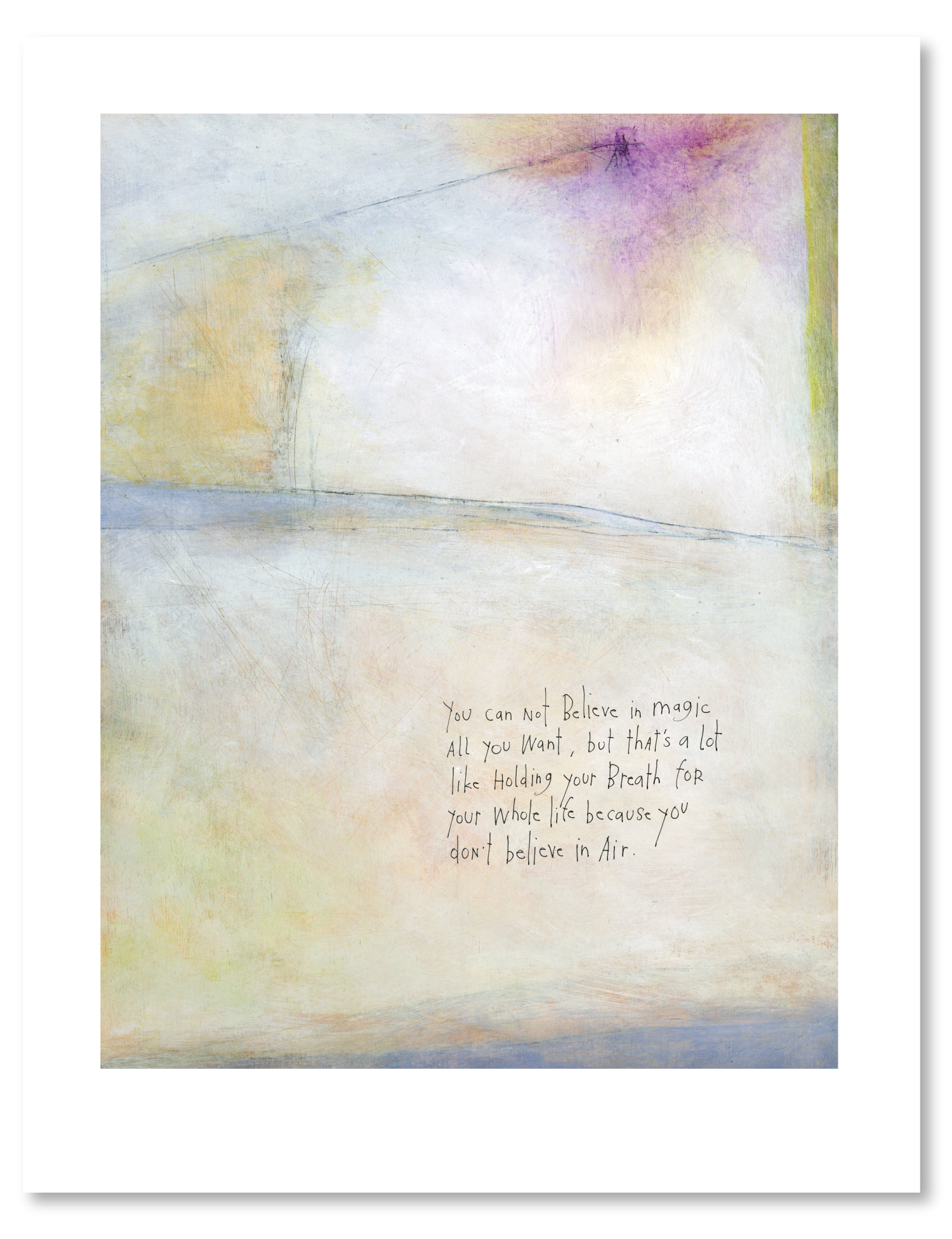 bird & brush: breathing magic art print