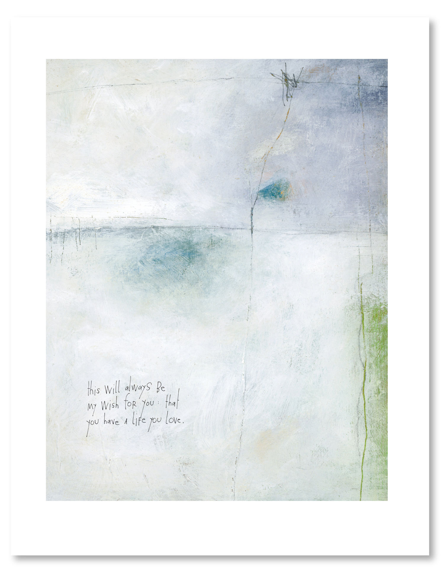 bird & brush: true wish art print