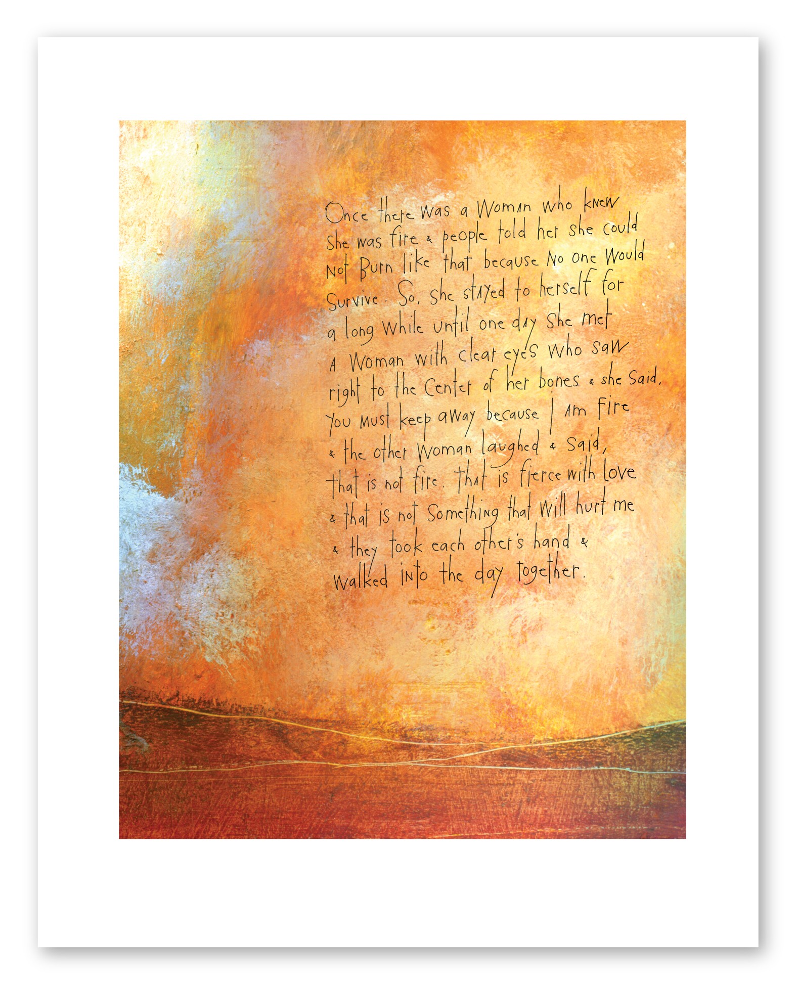 bird & brush: fierce with love art print