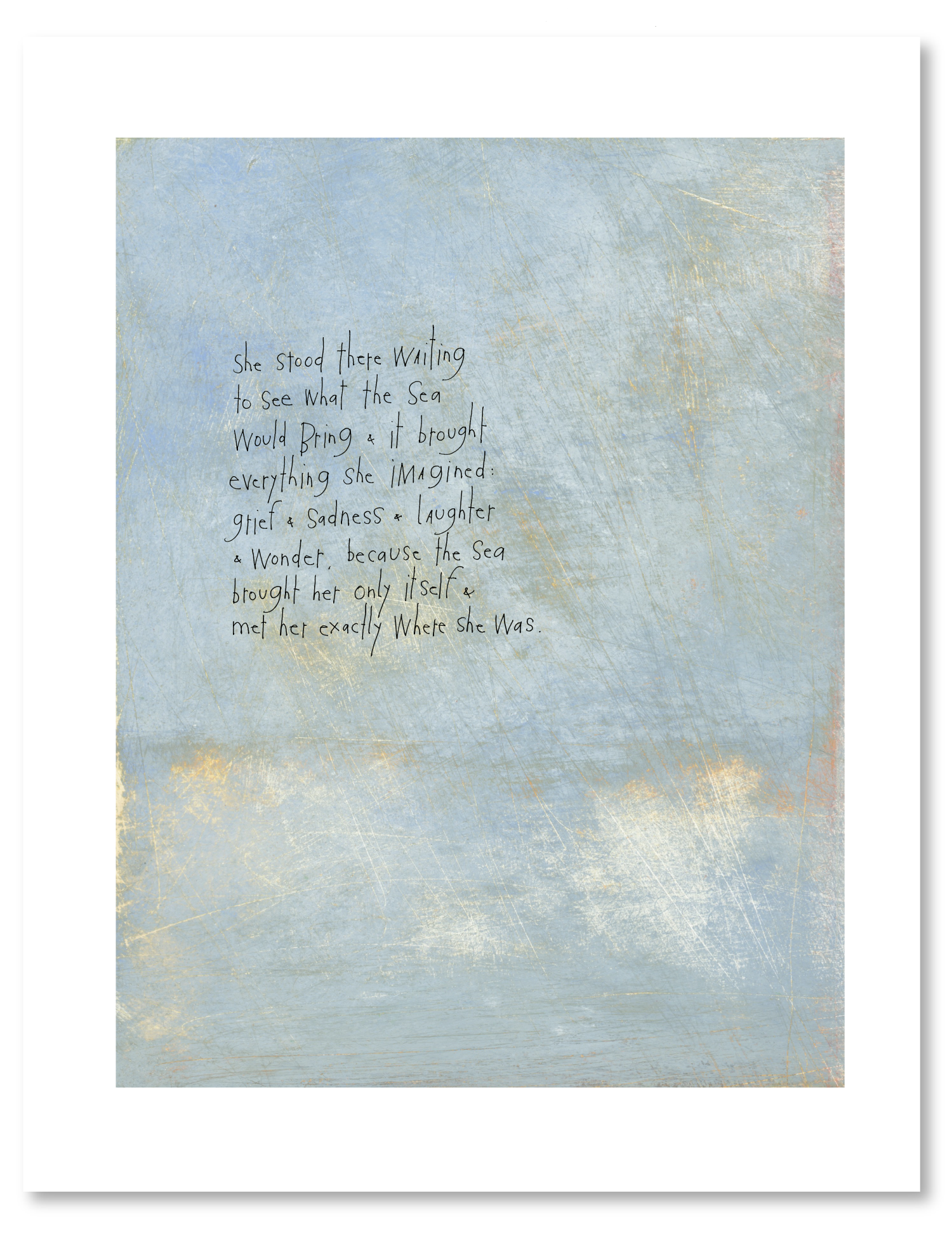 bird & brush: only itself art print