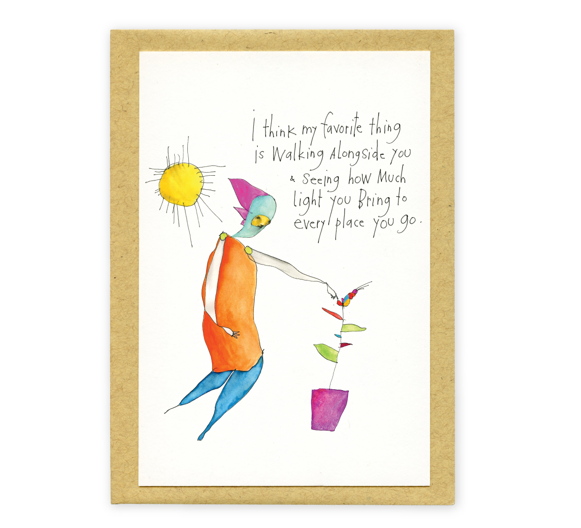 flat card: light touch