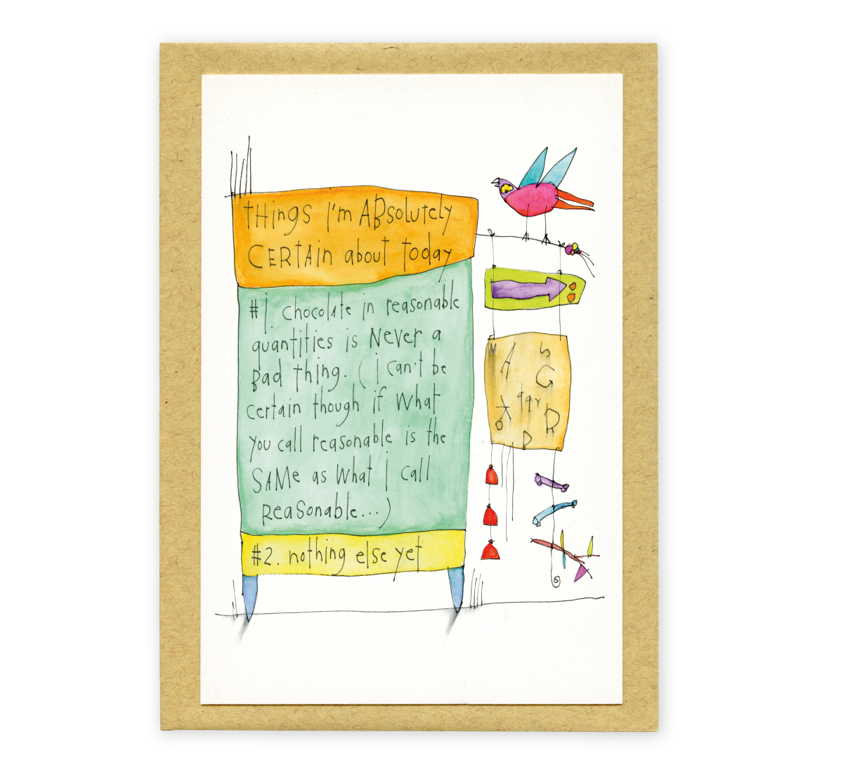 flat card: absolute certainty