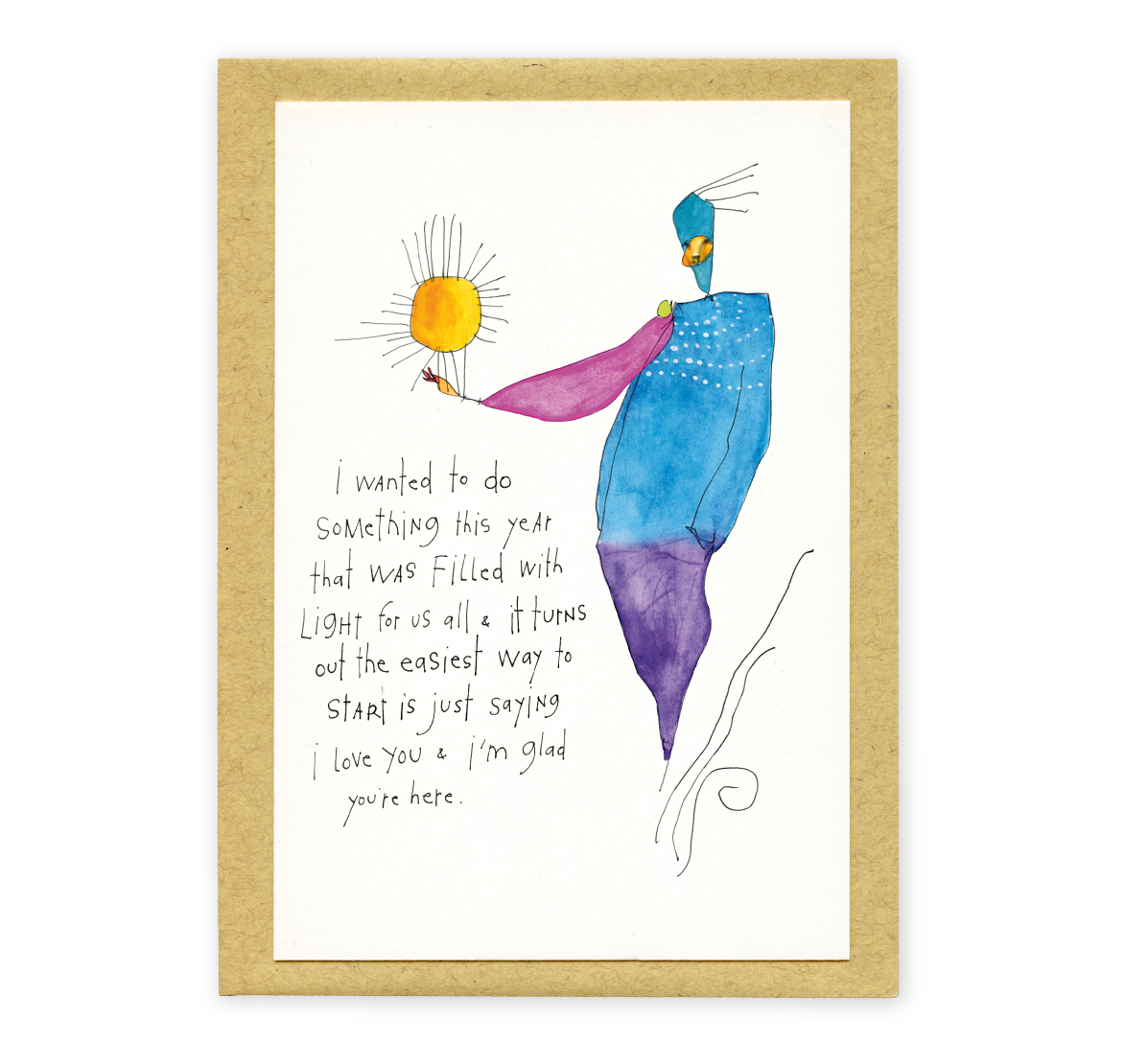 flat card: love light