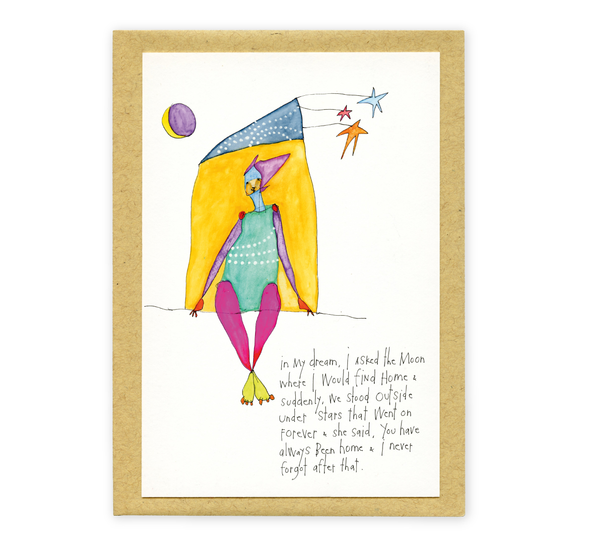 flat card: under stars