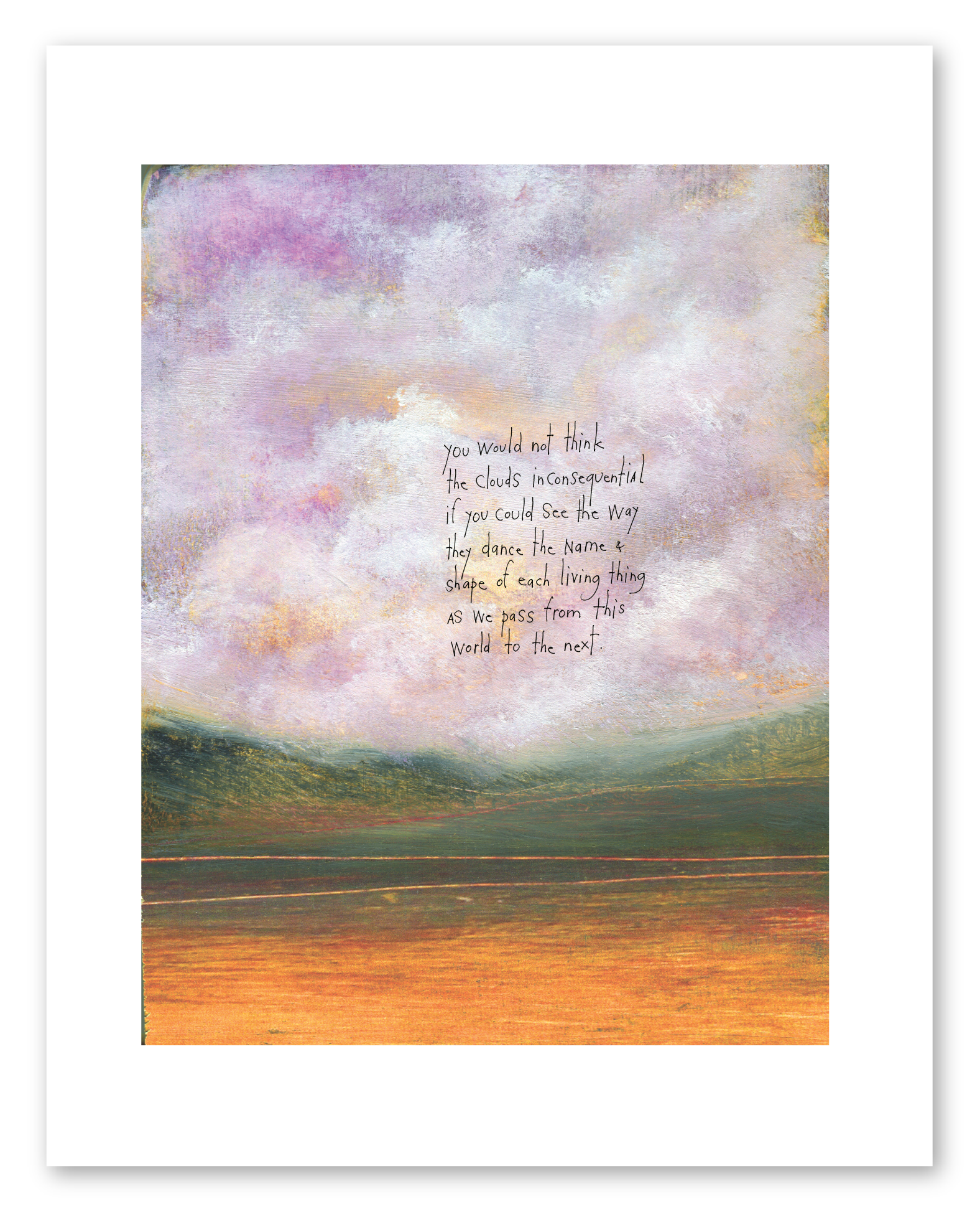 bird & brush: cloud dance art print