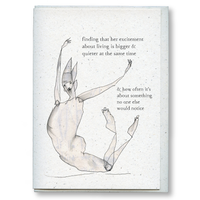 greeting card: bigger & quieter