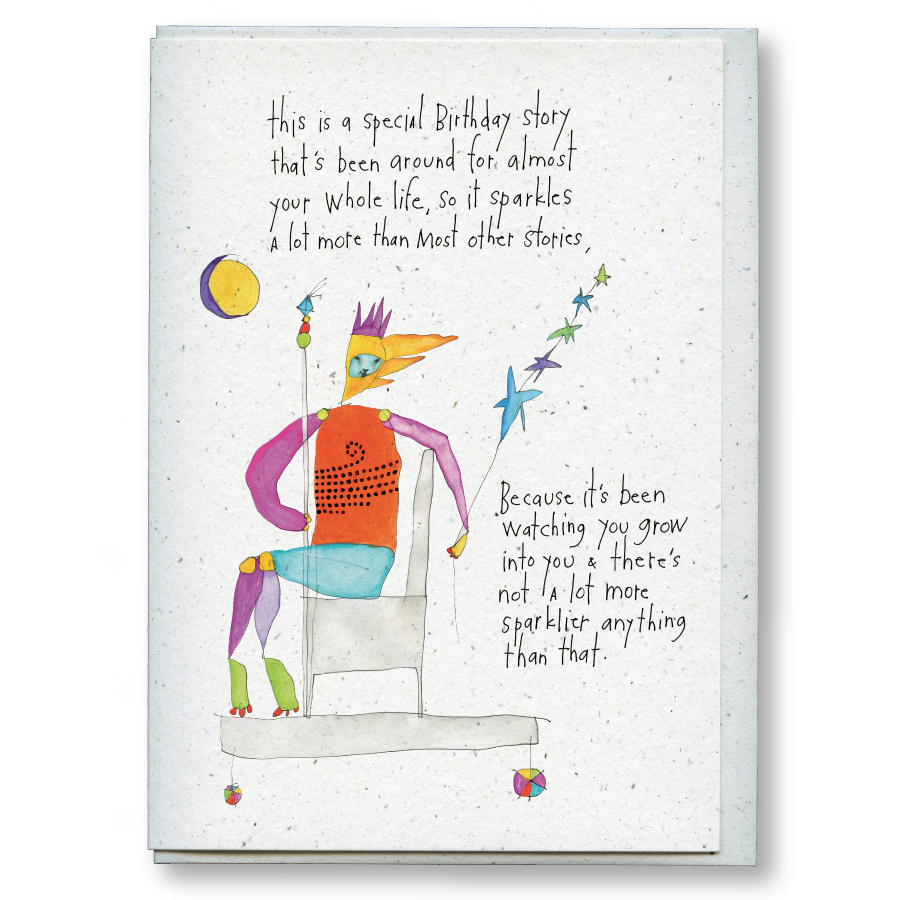 greeting card: birthday sparkles
