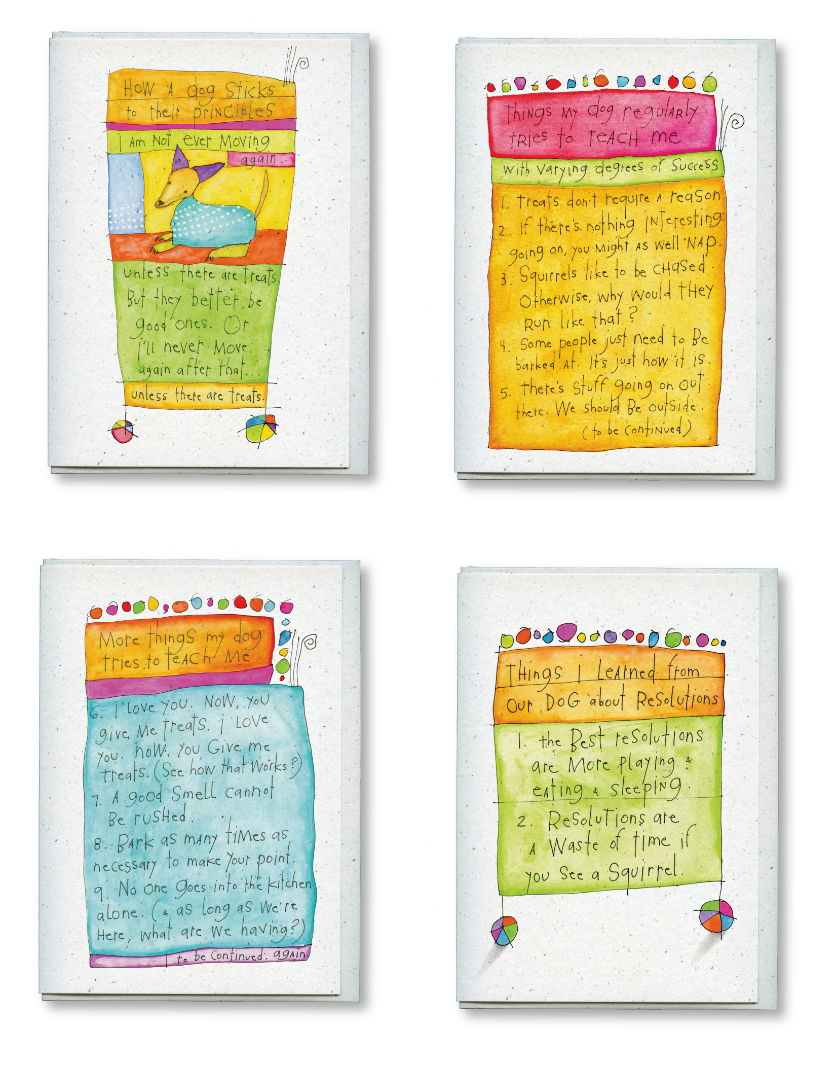 greeting card 8 pack: dog pack