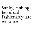 greeting card: fashionably late