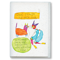 greeting card: laser dog eyes