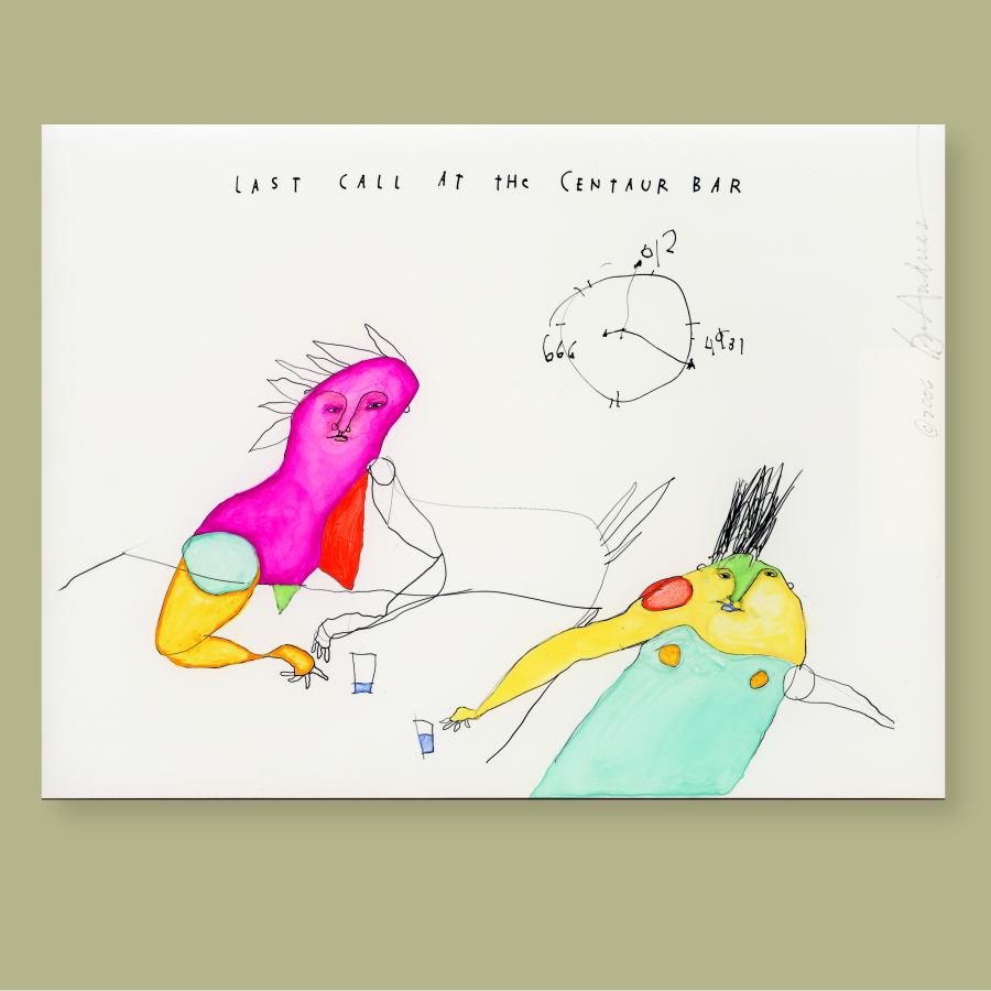 original watercolor: 'last call'