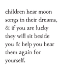 greeting card: moon songs