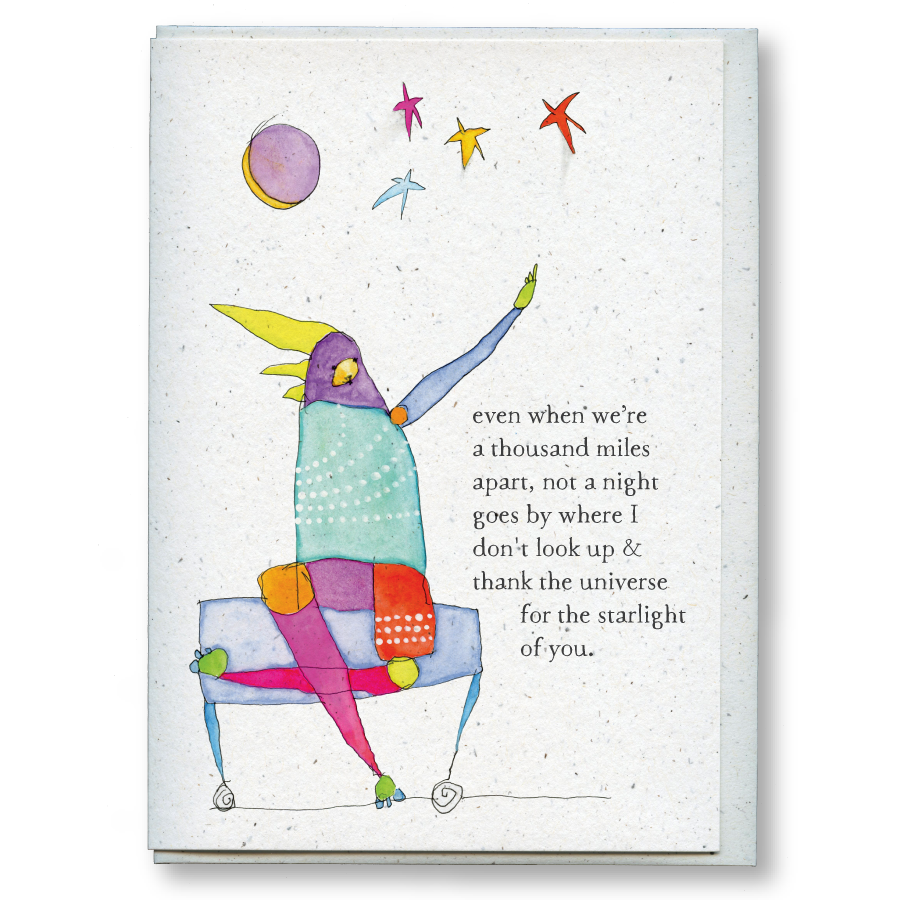 greeting card: no distance between