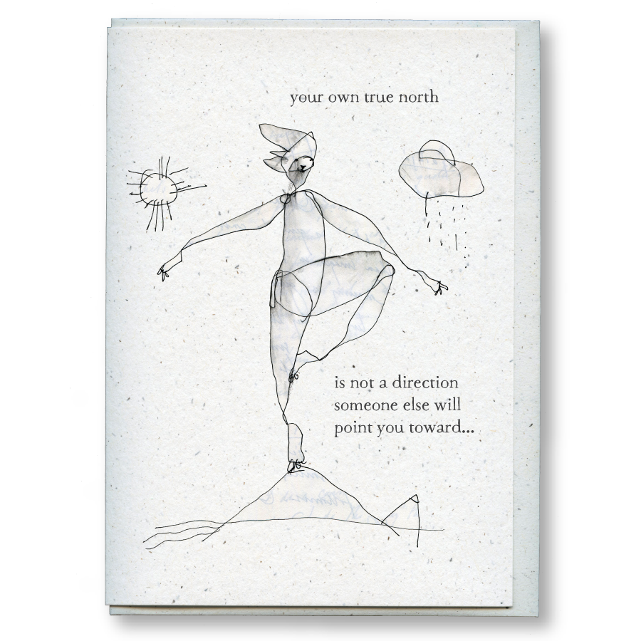 greeting card: points north