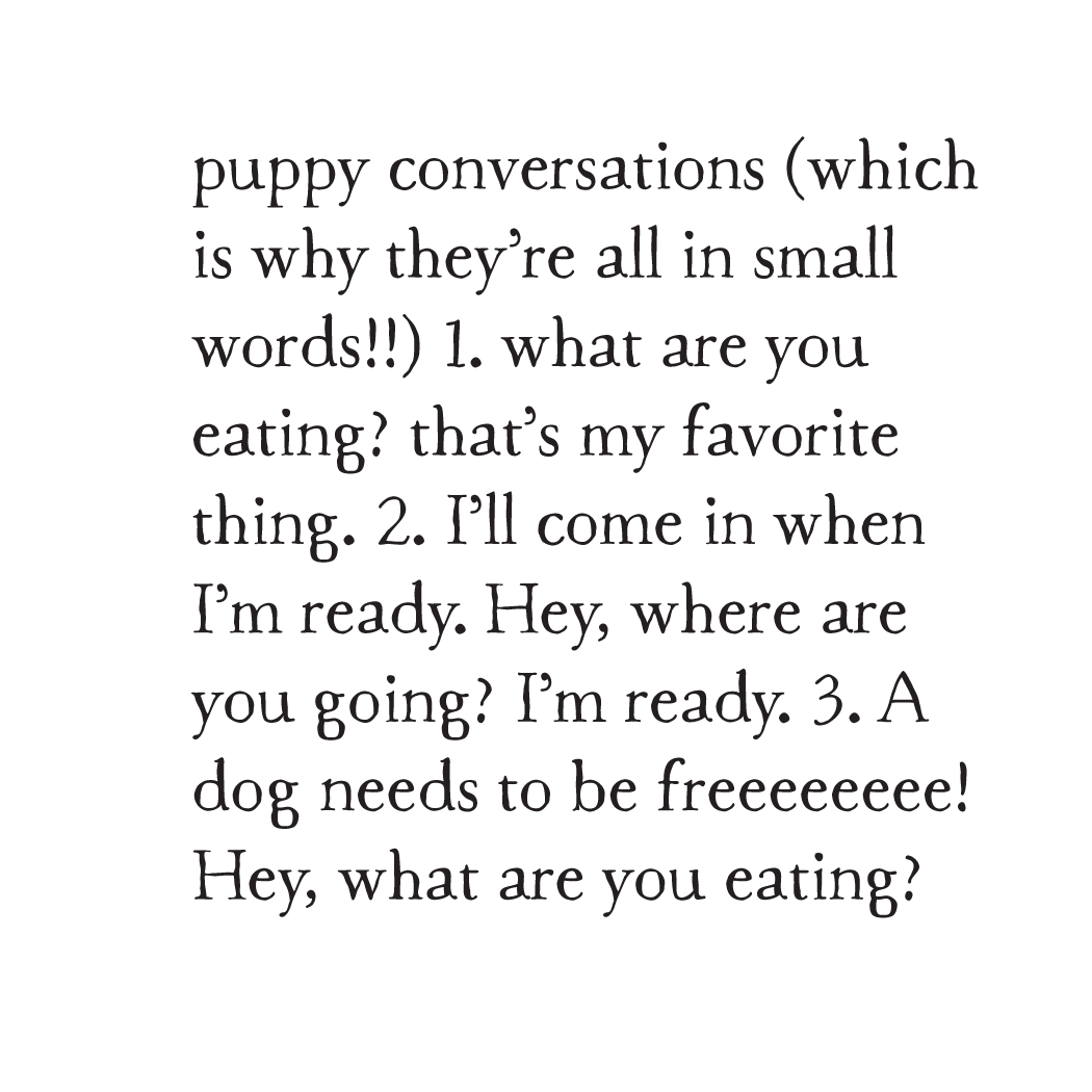 puppy conversations art print