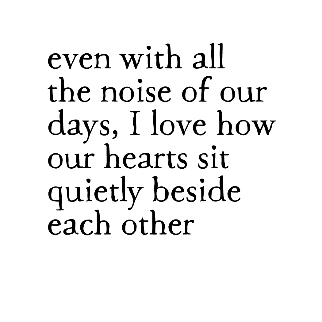 quiet hearts art print