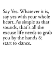 greeting card: say yes