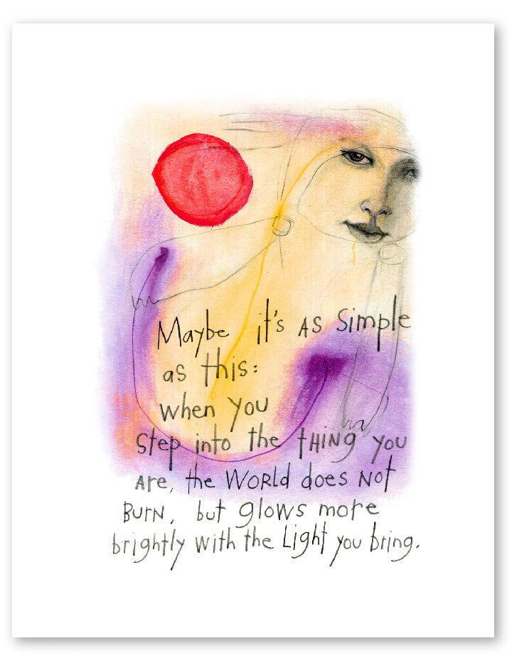 bright light (ink) art print
