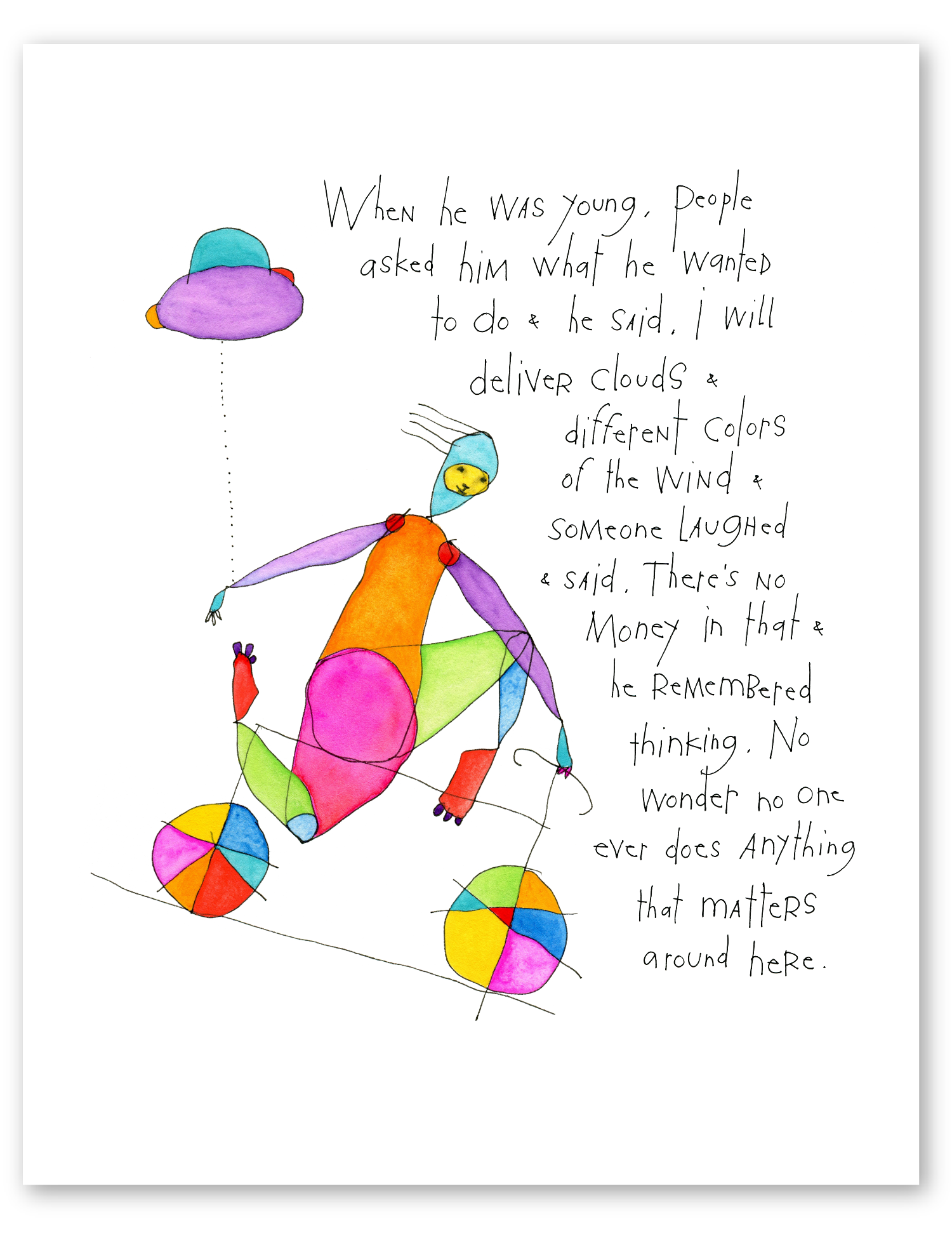 cloud delivery art print