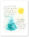 little white lights art print