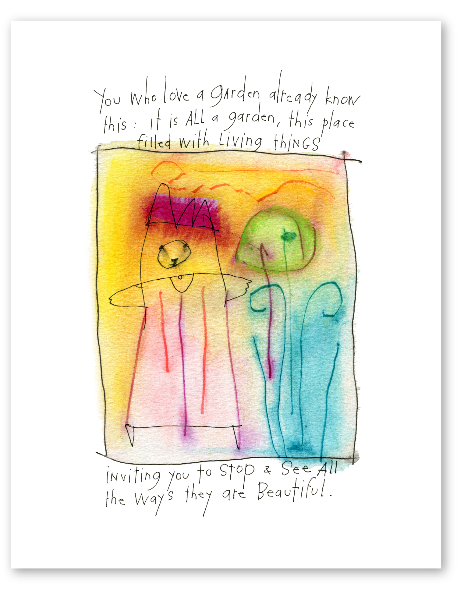 living things art print