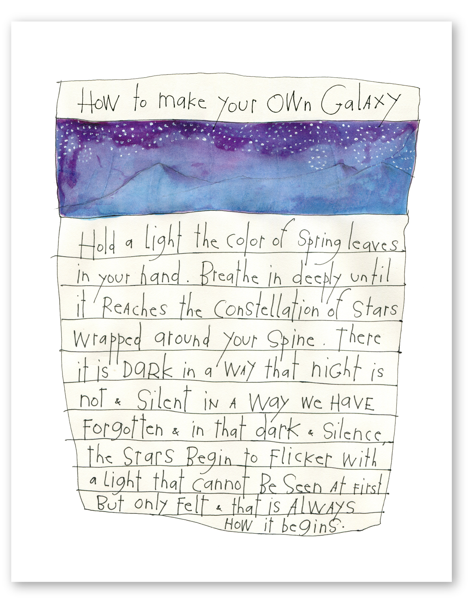 making stars art print