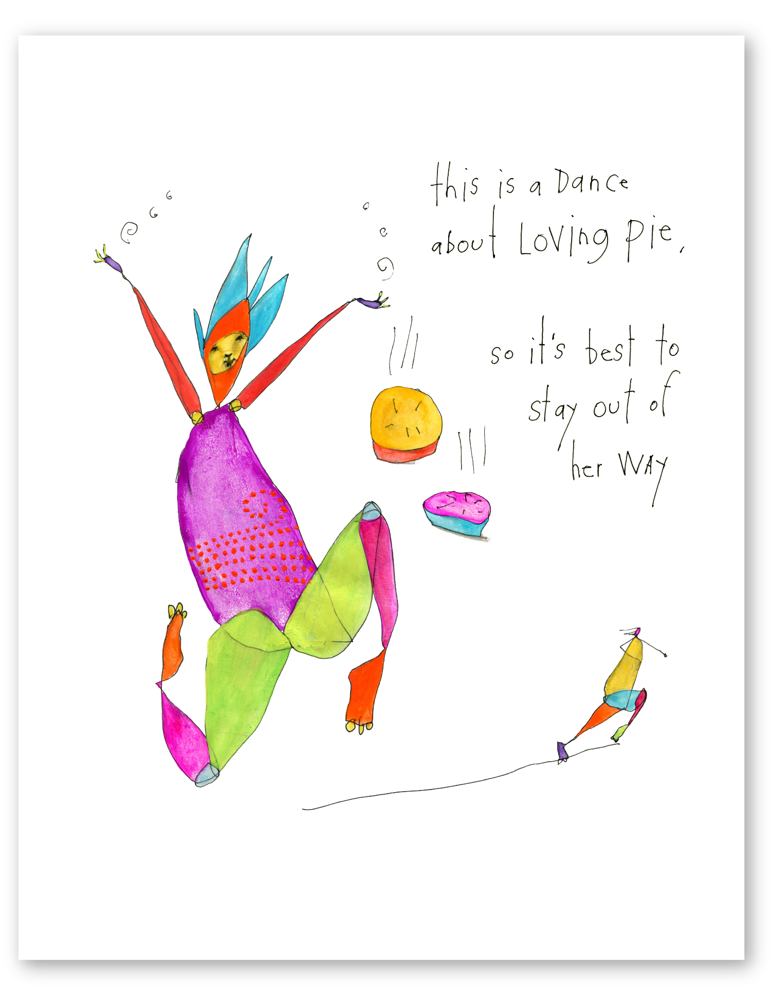 pie dance art print