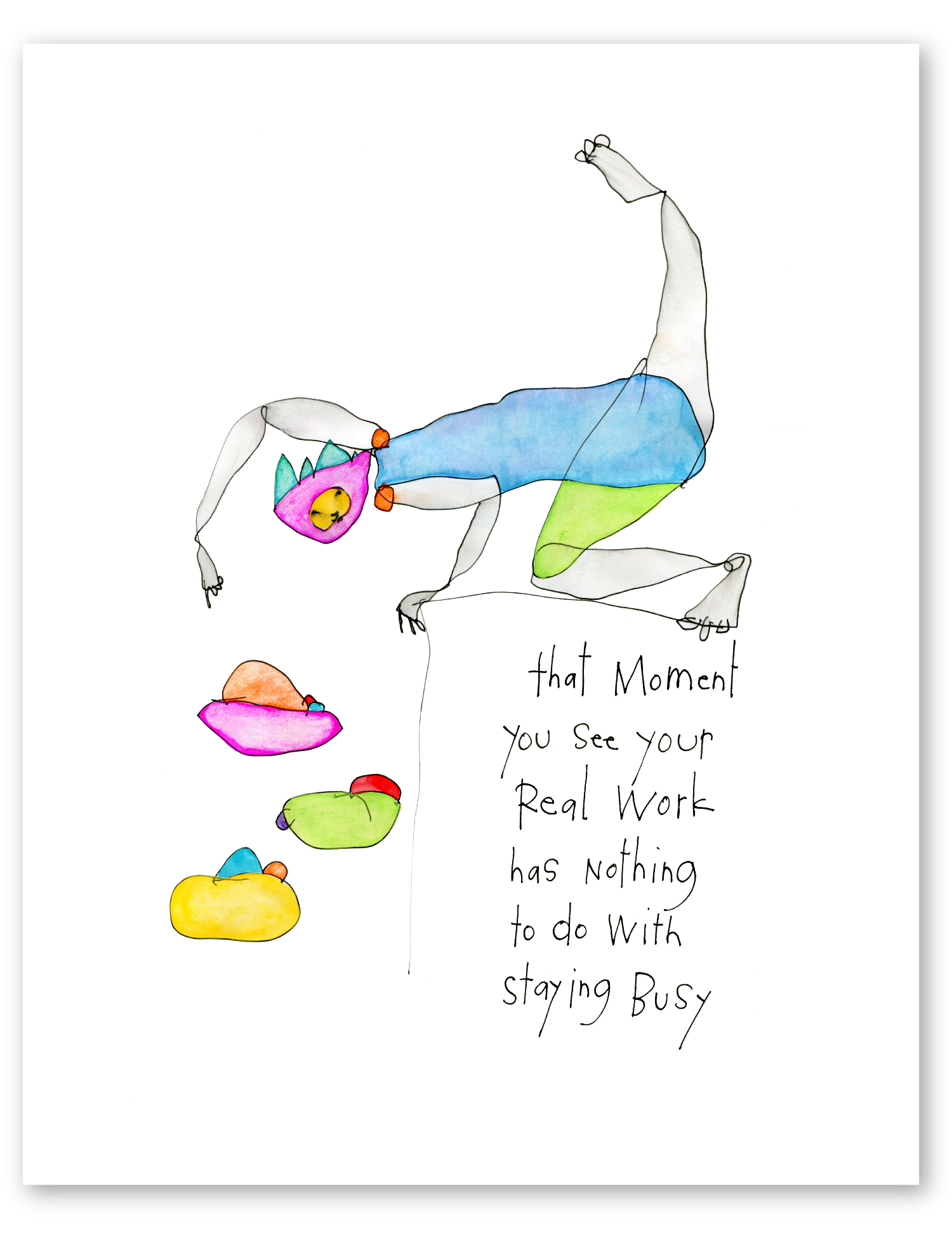 being busy art print