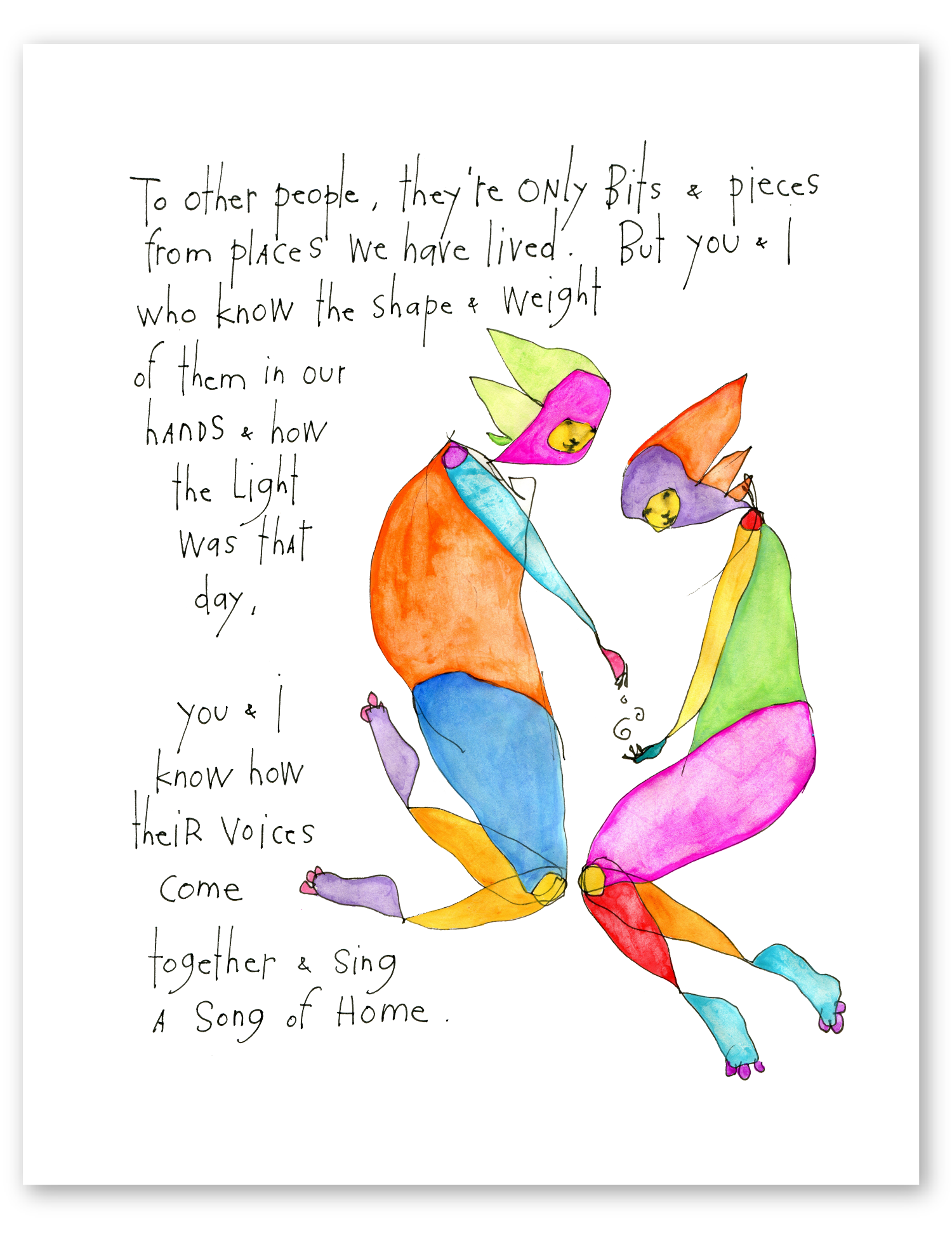 song of home art print