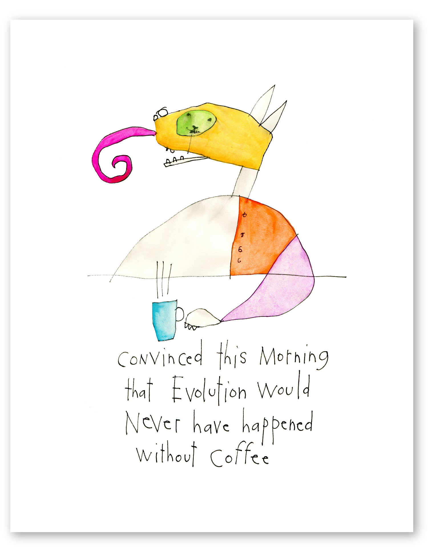 coffee evolution art print
