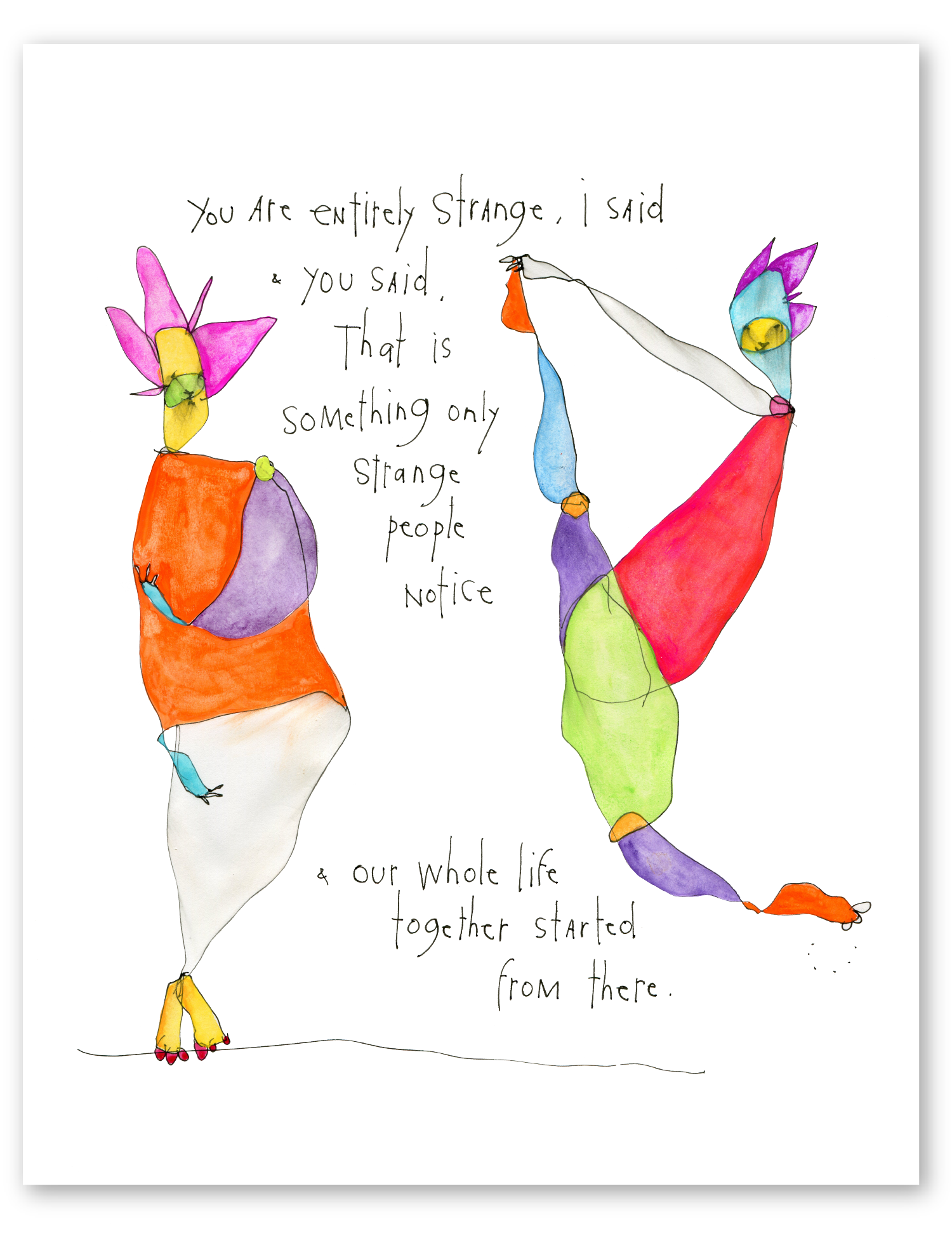 strange people art print
