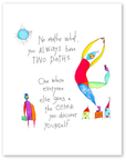 two paths (remix) art print