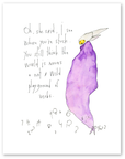 wild verbs art print
