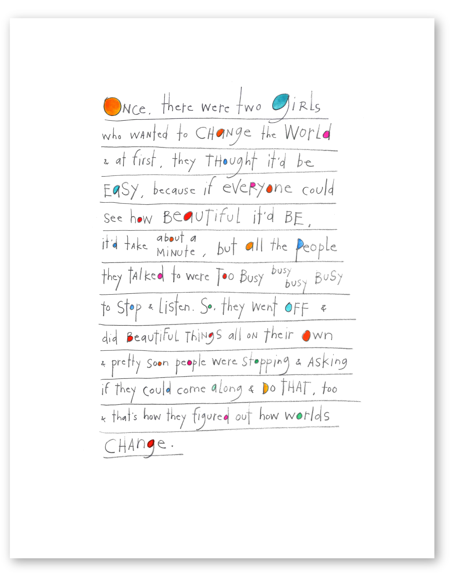 beautiful things art print