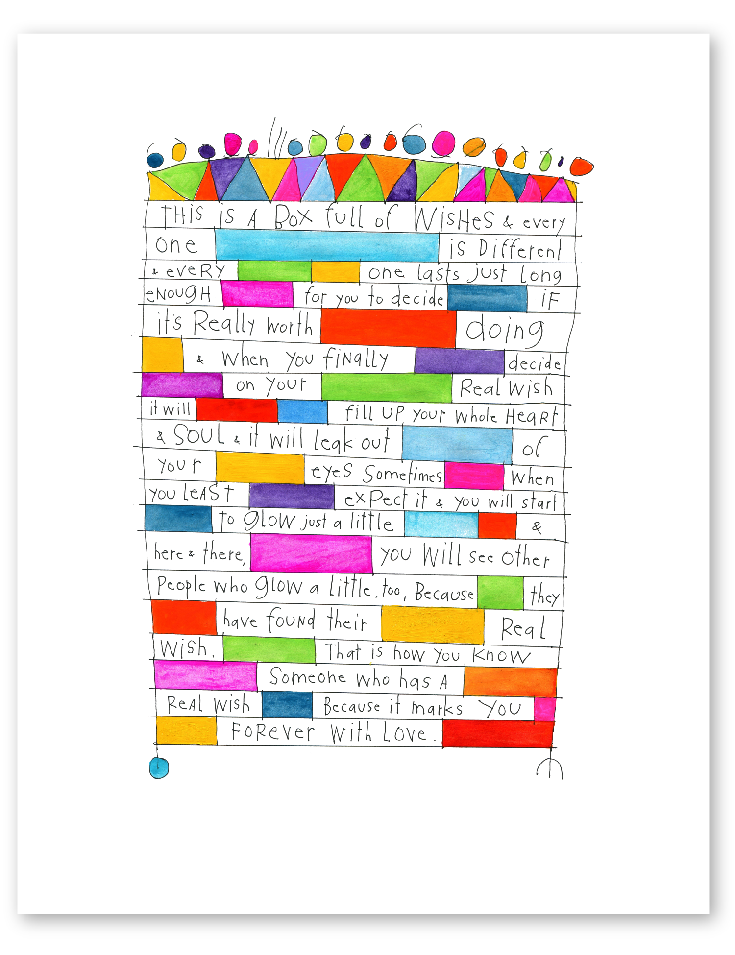 box of wishes art print