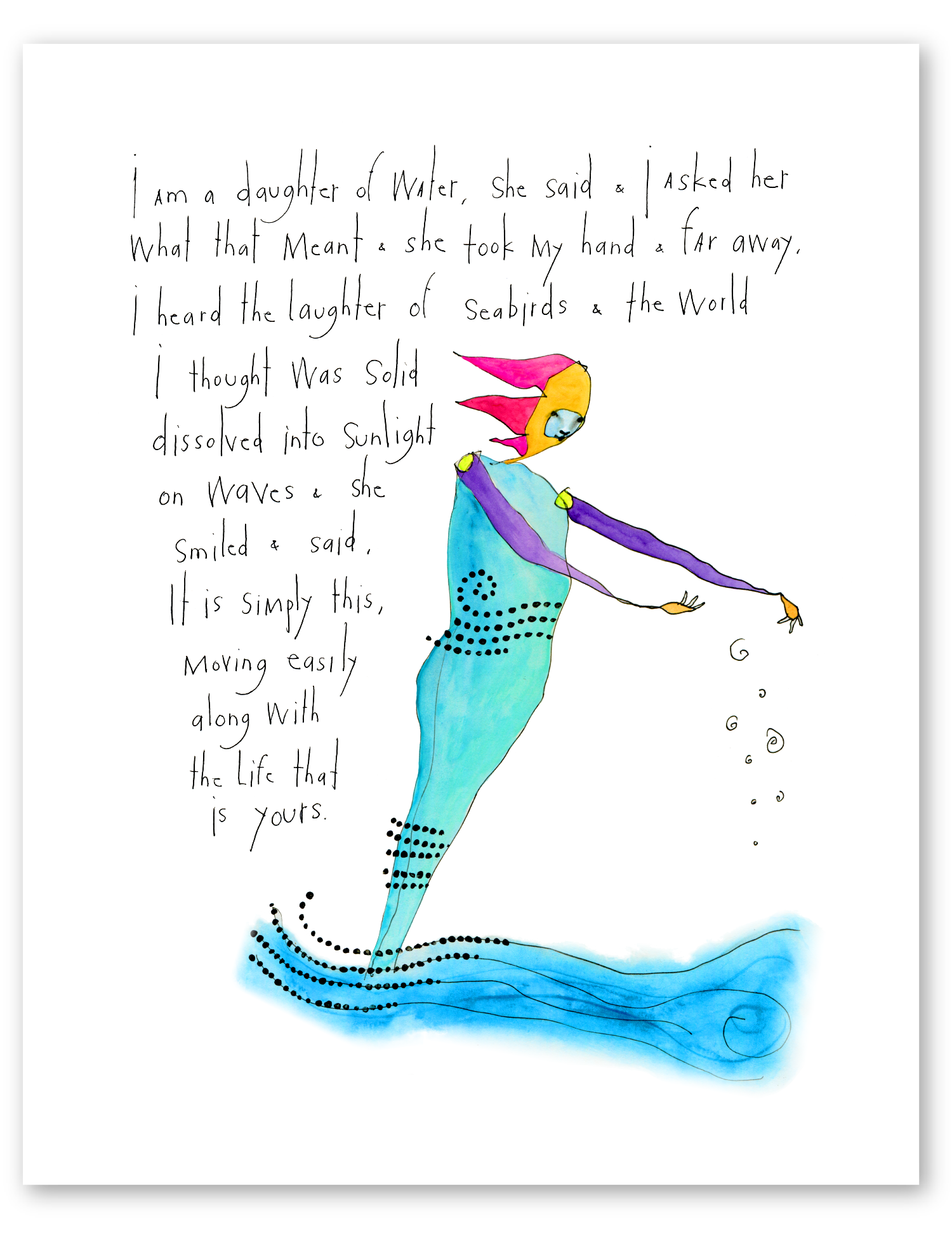 daughter of water art print