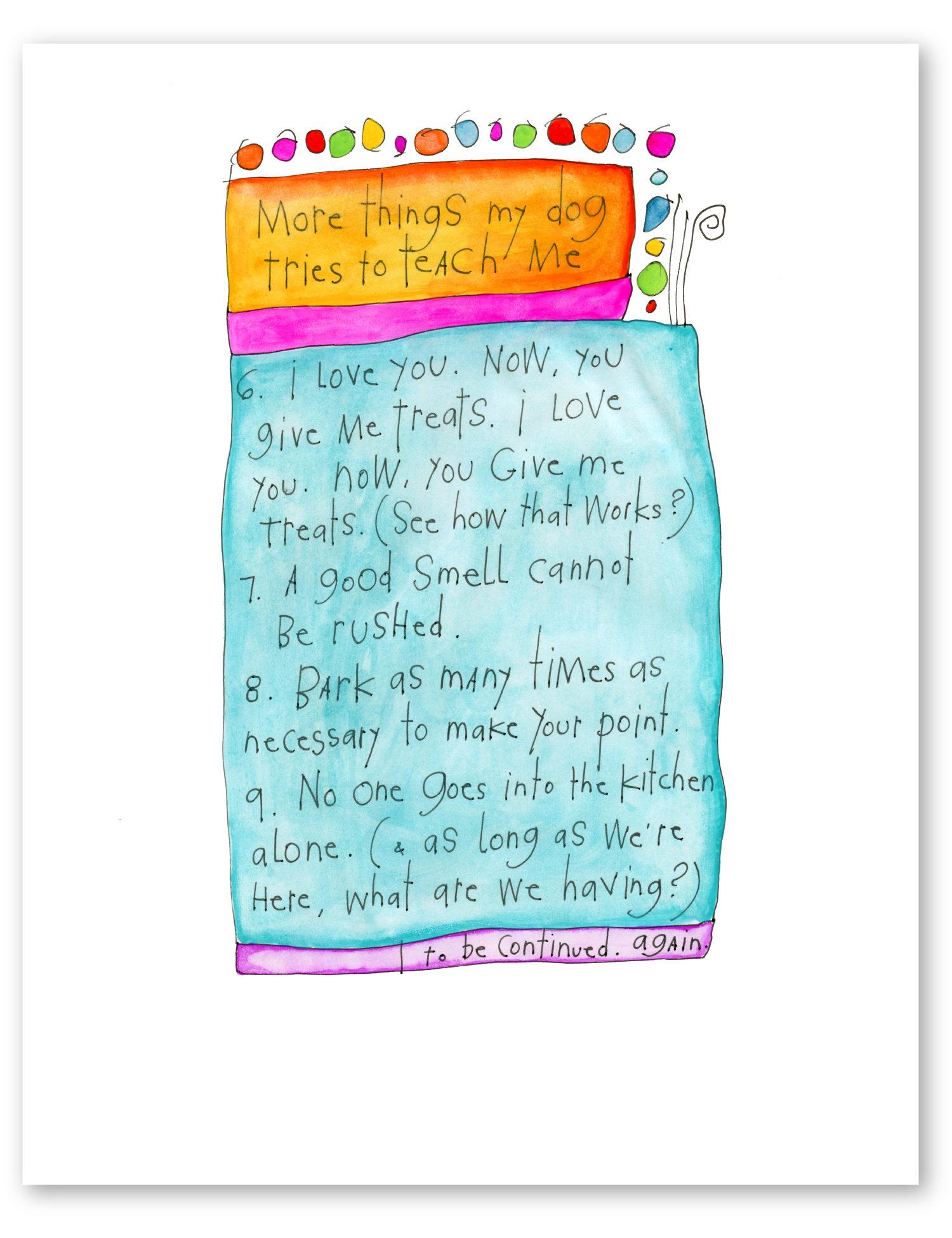 dog lessons II art print